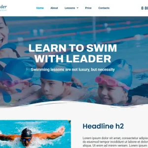Leader Swimming School WordPress Theme