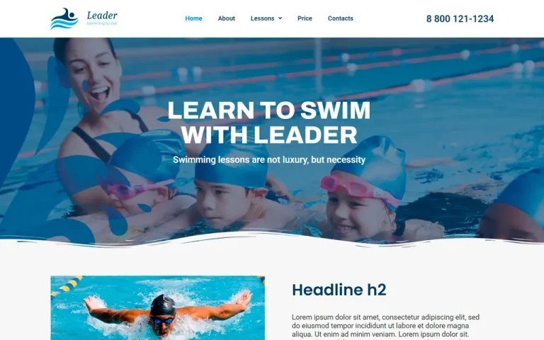 Leader – tema WordPress per scuola di nuoto