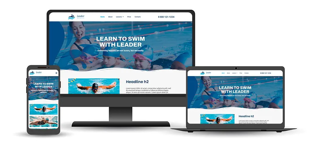 Leader tema WordPress per nuoto